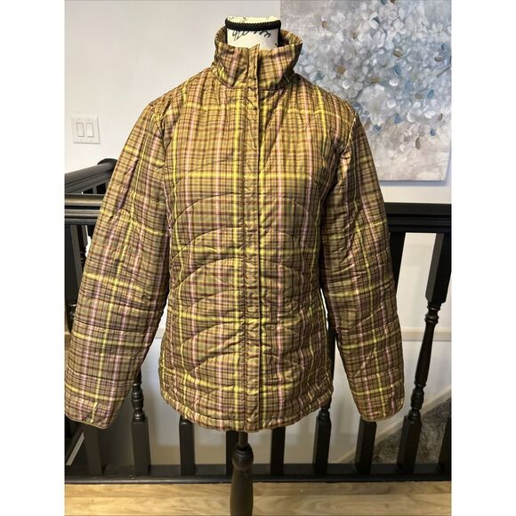 Lands' End Jackets & Blazers - Lands' End Brown/purple/green Plaid Jacket Coat Small‎